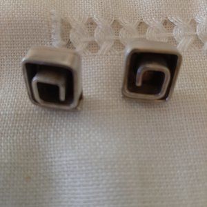 Mexican Silver Abstract Studs